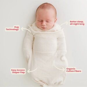 Organic Cotton Kids Pajamas Sleep Sack - Cream